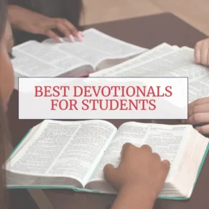 image of college students reading the best devotionals for college students