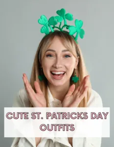image of a girl wearing a st. patrick's day outfit