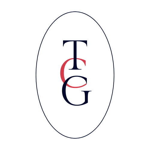 The College Gems Logo in colors blue and red